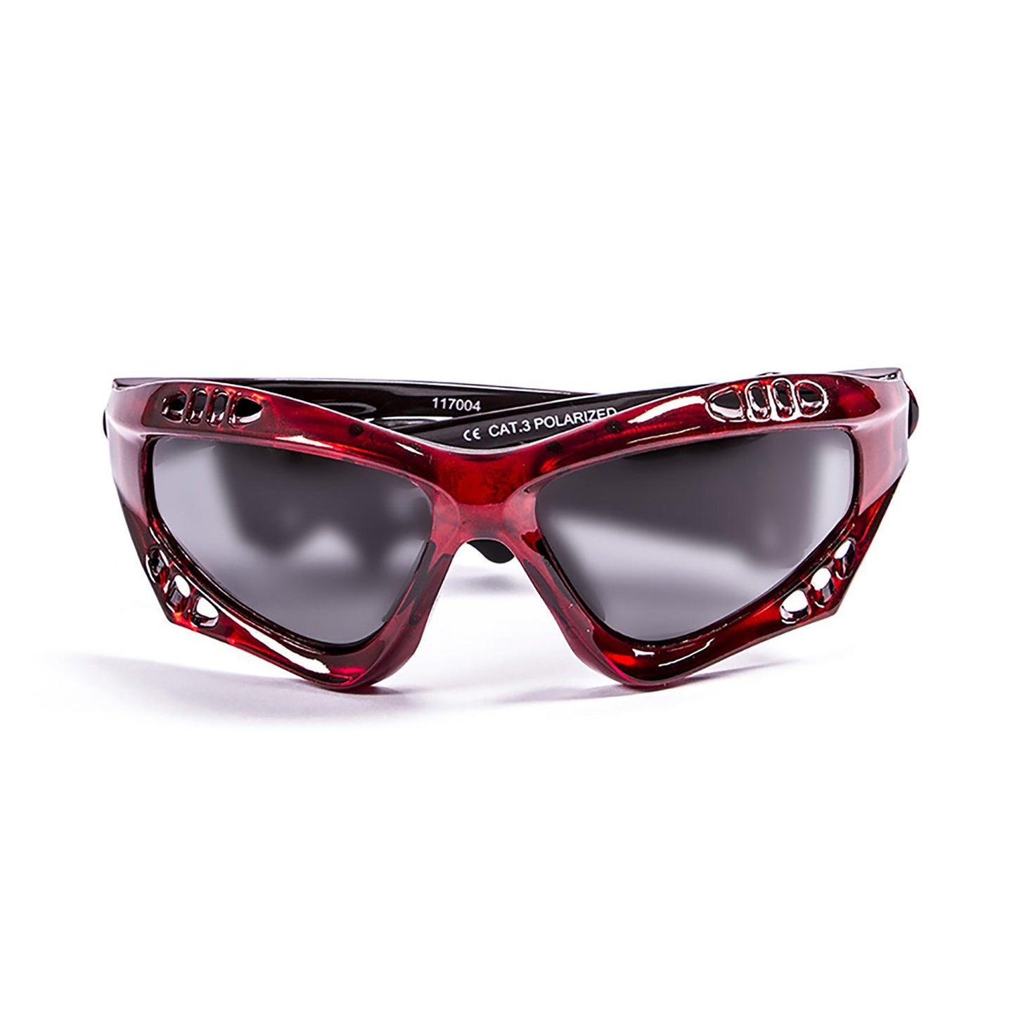 OCEAN AUSTRALIA Polarized Sunglasses Kiteboarding & Water Sports (Frame Red, Lens Smoke)