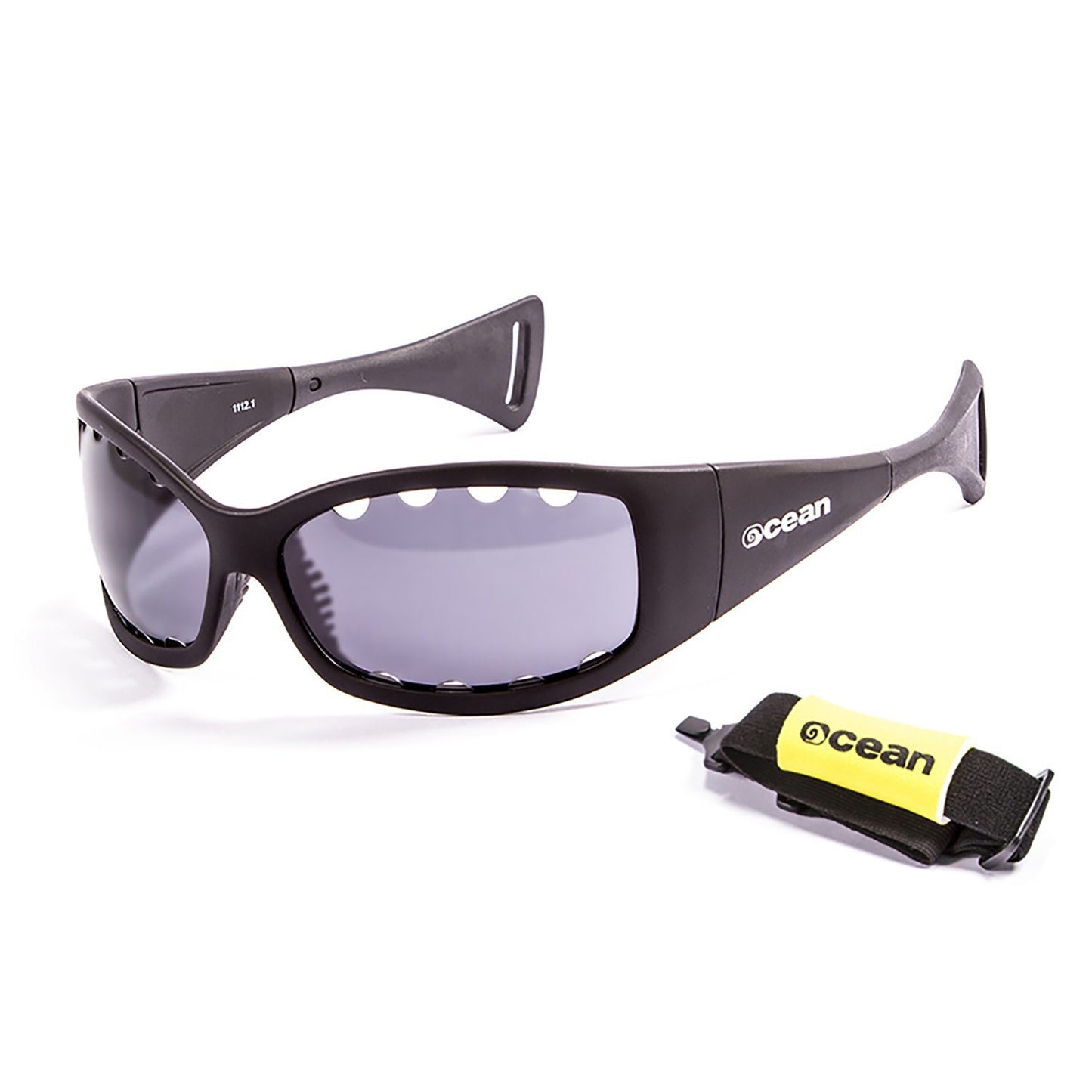 FUERTEVENTURA Polarized Sunglasses Kiteboarding Surf Water Sports (Frame Matte Black, Lens Smoke)