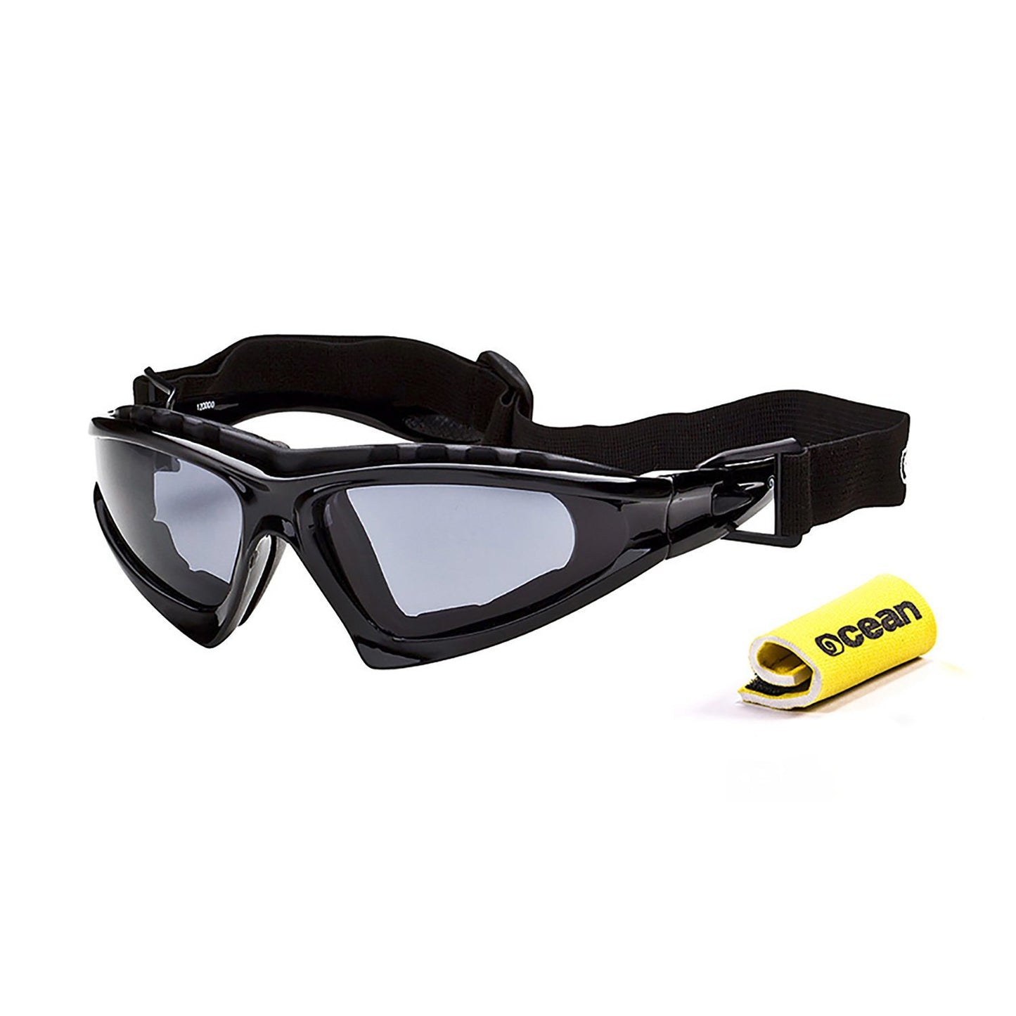 OCEAN CABARETE Polarized Sunglasses Kiteboarding Surf Water Sports (Frame Black Satin, Lens Smoke)