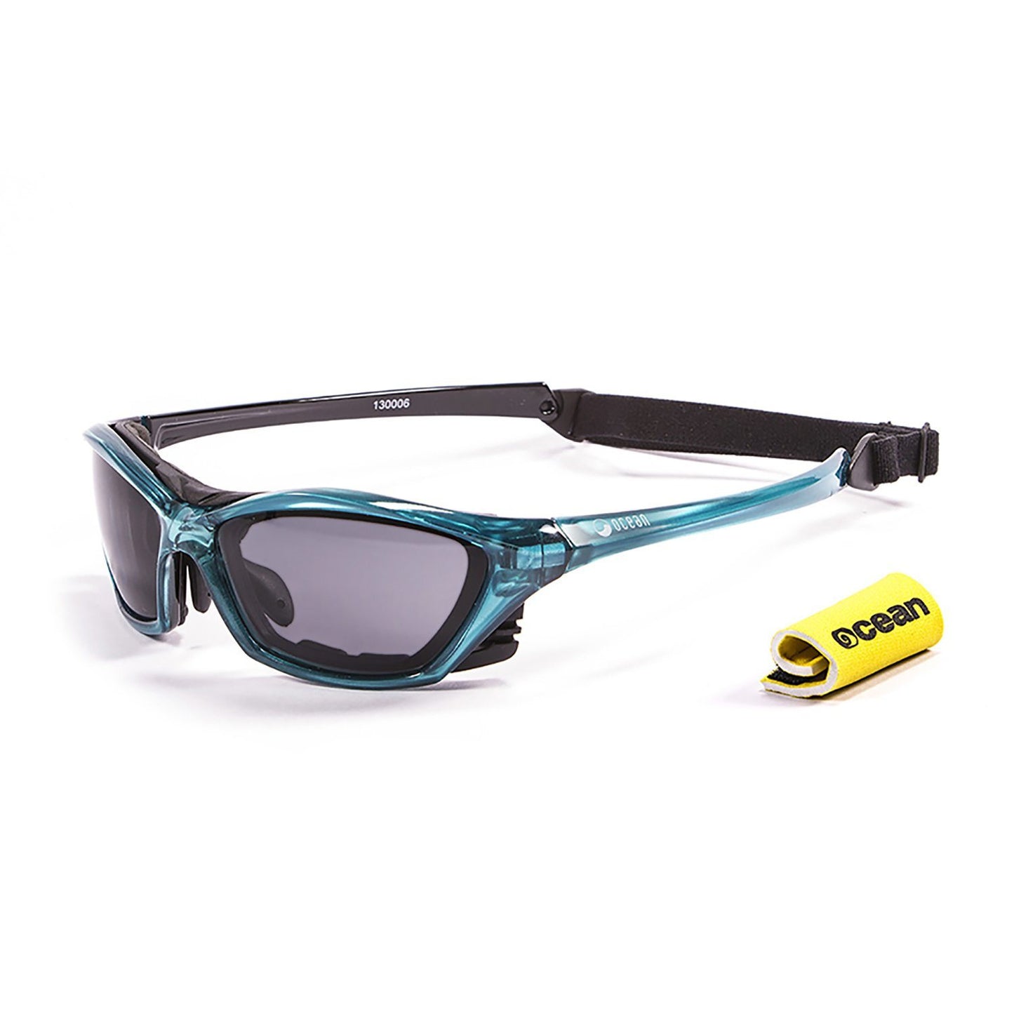OCEAN LAKE GARDA Polarized Sunglasses Kiteboarding Surf Water Sports (Frame Blue, Lens Smoke)