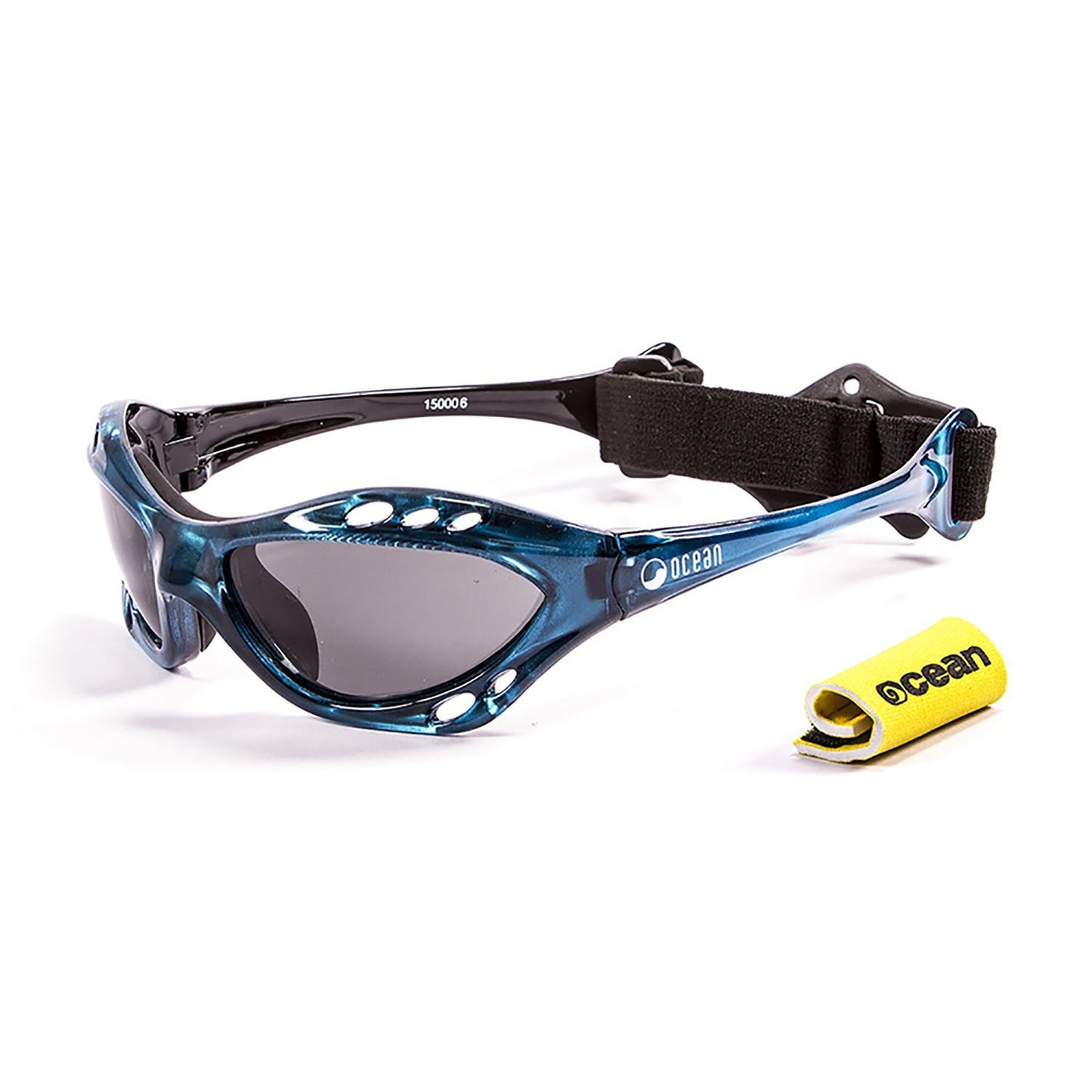OCEAN CUMBUCO Polarized Sunglasses Kiteboarding & Water Sports (Frame Blue, Lens Smoke)