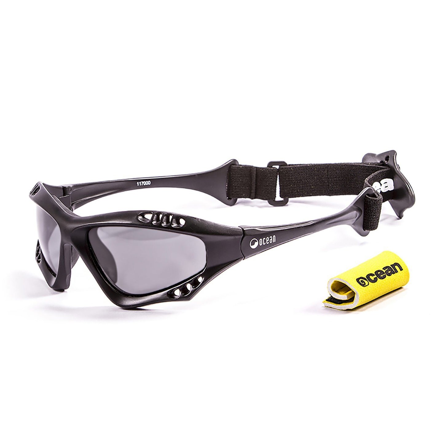OCEAN AUSTRALIA Polarized Sunglasses Kiteboarding & Water Sports (Frame Matte Black, Lens Smoke)