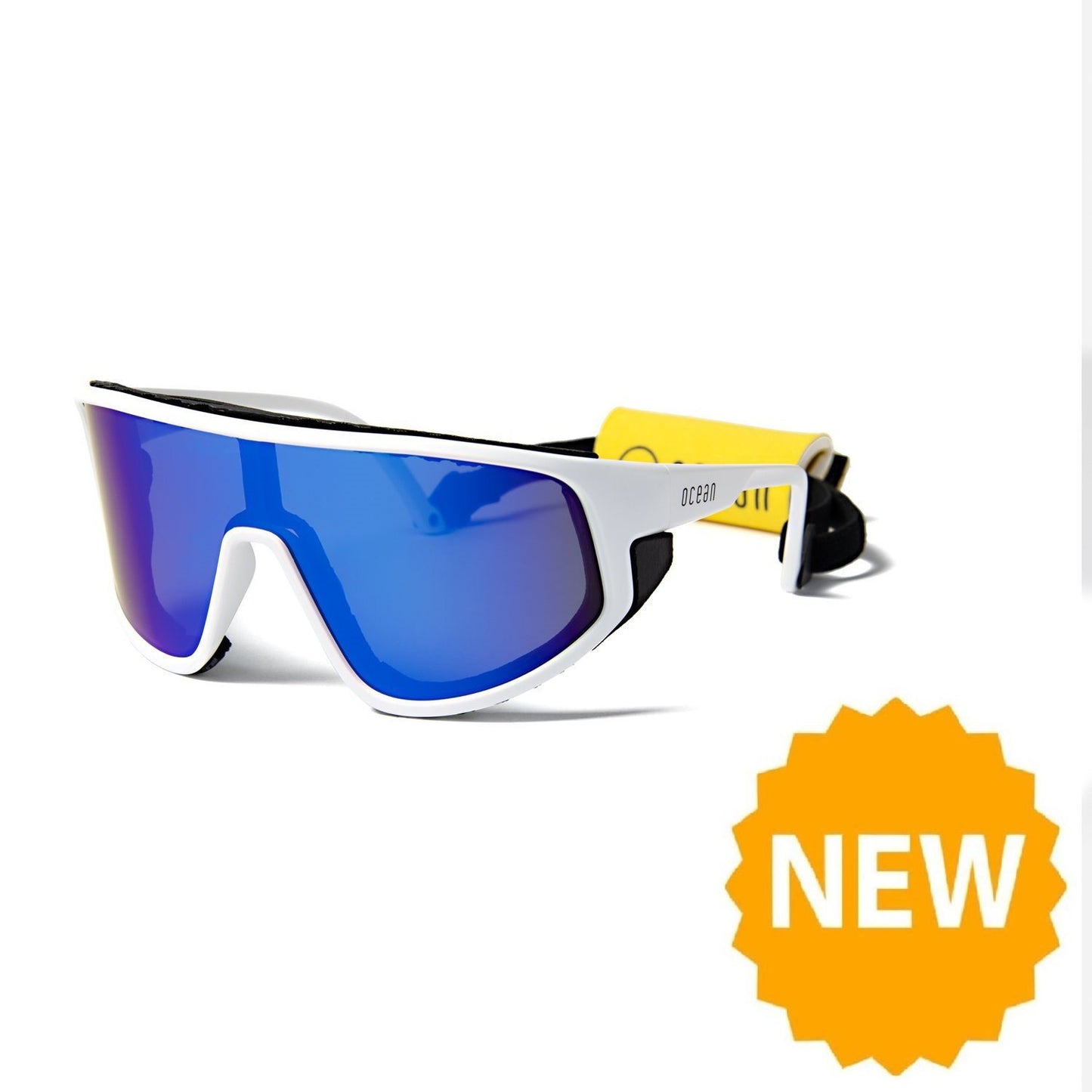 OCEAN KILLY WATER Polarized Kiteboarding and Water Sports Sunglasses (Frame White, Lens Blue)