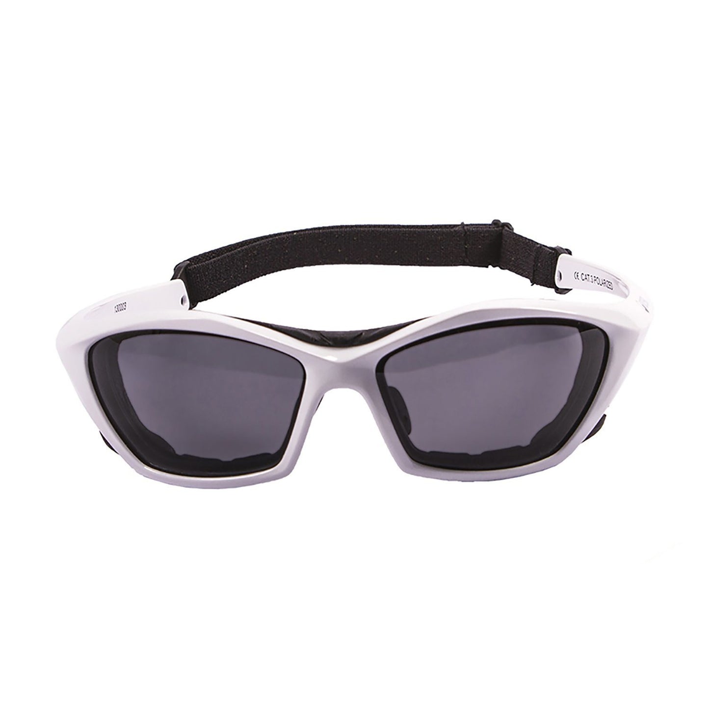 OCEAN LAKE GARDA Polarized Sunglasses Kiteboarding Surf Water Sports (Frame Shiny White, Lens Smoke)
