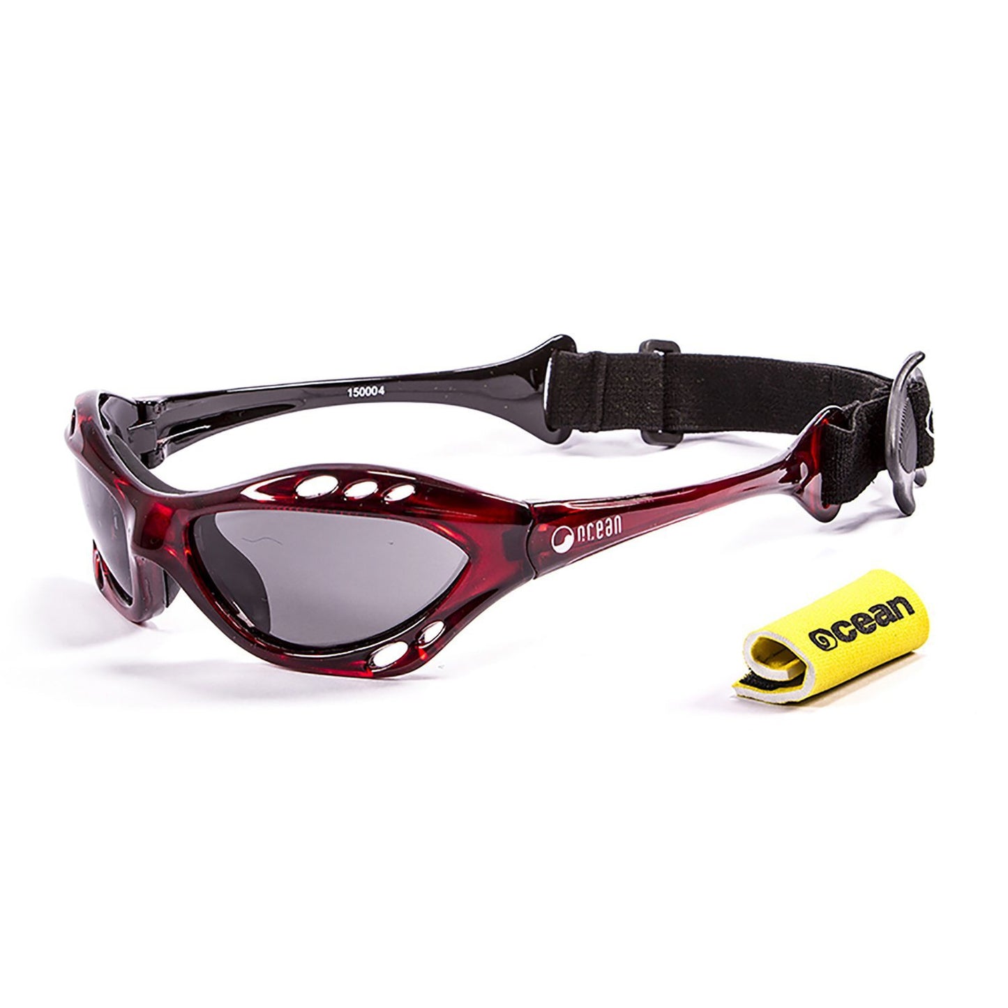 OCEAN CUMBUCO Polarized Sunglasses Kiteboarding & Water Sports (Frame Red, Lens Smoke)
