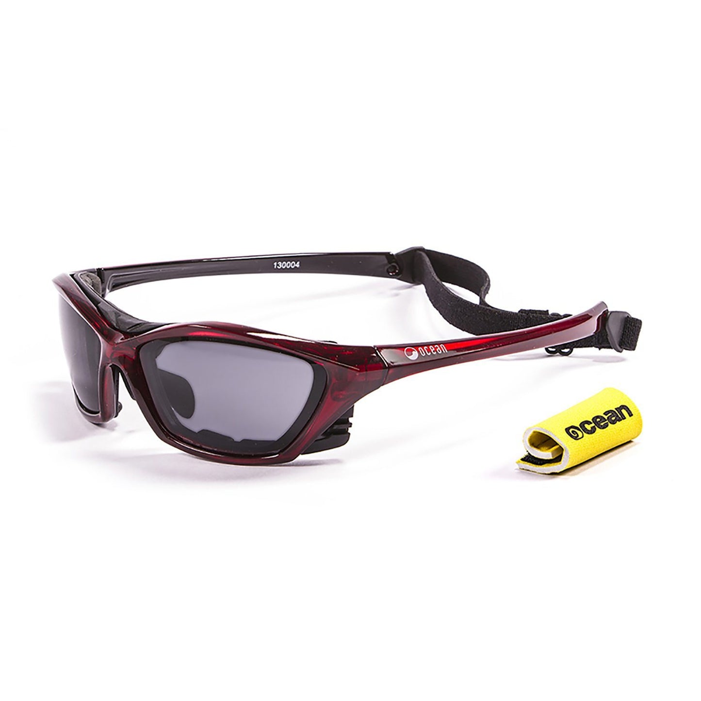 OCEAN LAKE GARDA Polarized Sunglasses Kiteboarding Surf Water Sports (Frame Red, Lens Smoke)