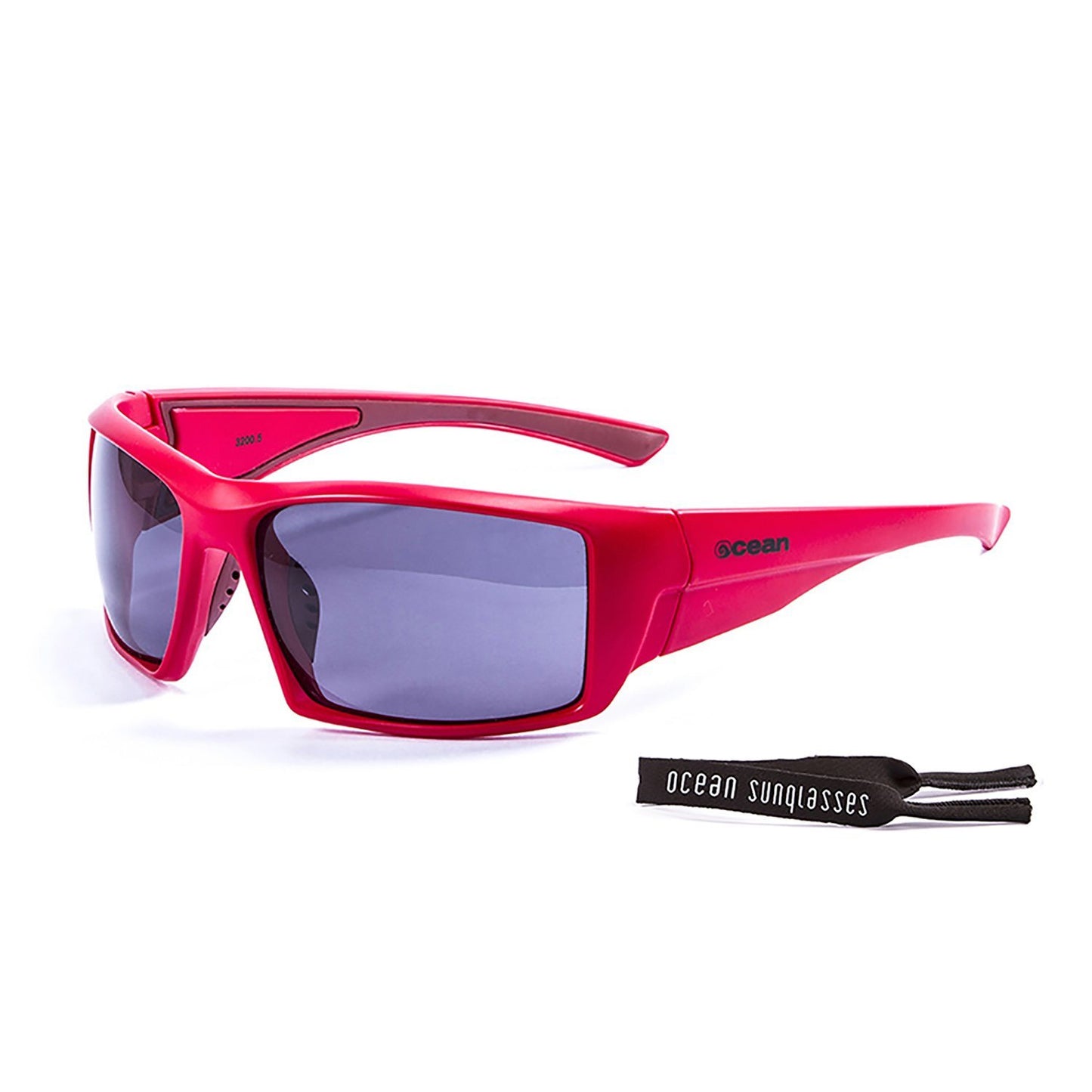 ARUBA Polarized Sunglasses Kiteboarding Surf Water Sports (Frame Matte Red, Lens Smoke)