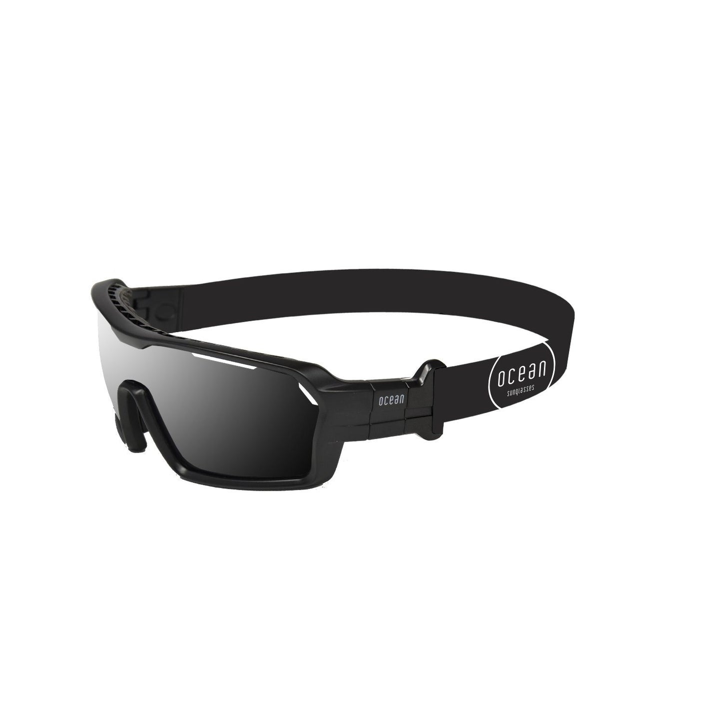 OCEAN CHAMELEON Polarized Sunglasses Kiteboarding Surf Water Sports (Frame Shiny Black, Lens Smoke)