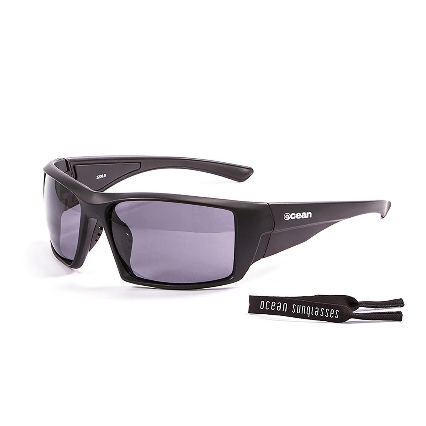 OCEAN ARUBA Polarized Sunglasses Kiteboarding Surf Water Sports (Frame Matte Black, Lens Smoke)