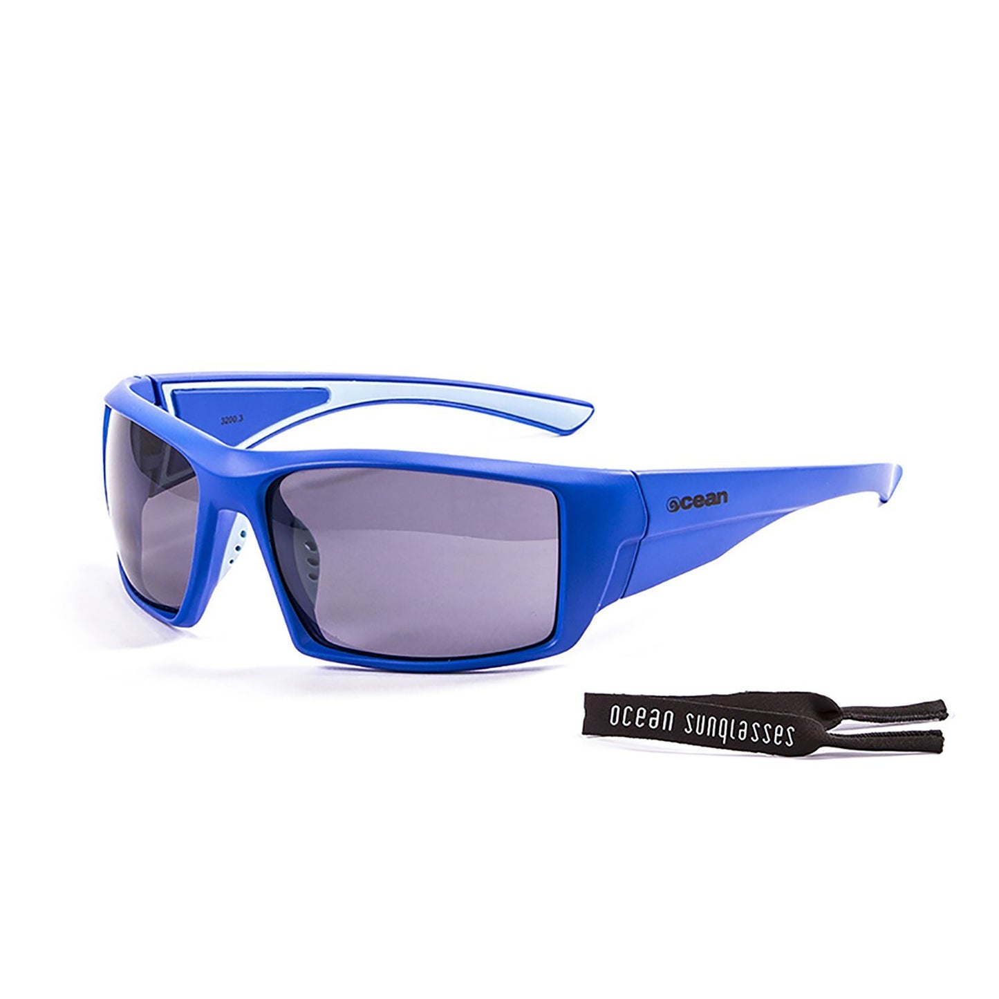 OCEAN ARUBA Polarized Sunglasses Kiteboarding Surf Water Sports (Frame Matte Blue, Lens Smoke)