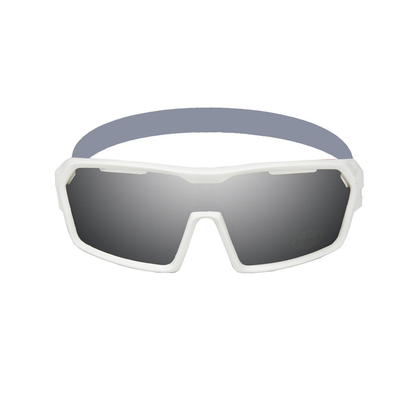 CHAMELEON Polarized Sunglasses Kiteboarding Surf Water Sports (Frame Matte White, Lens Smoke)