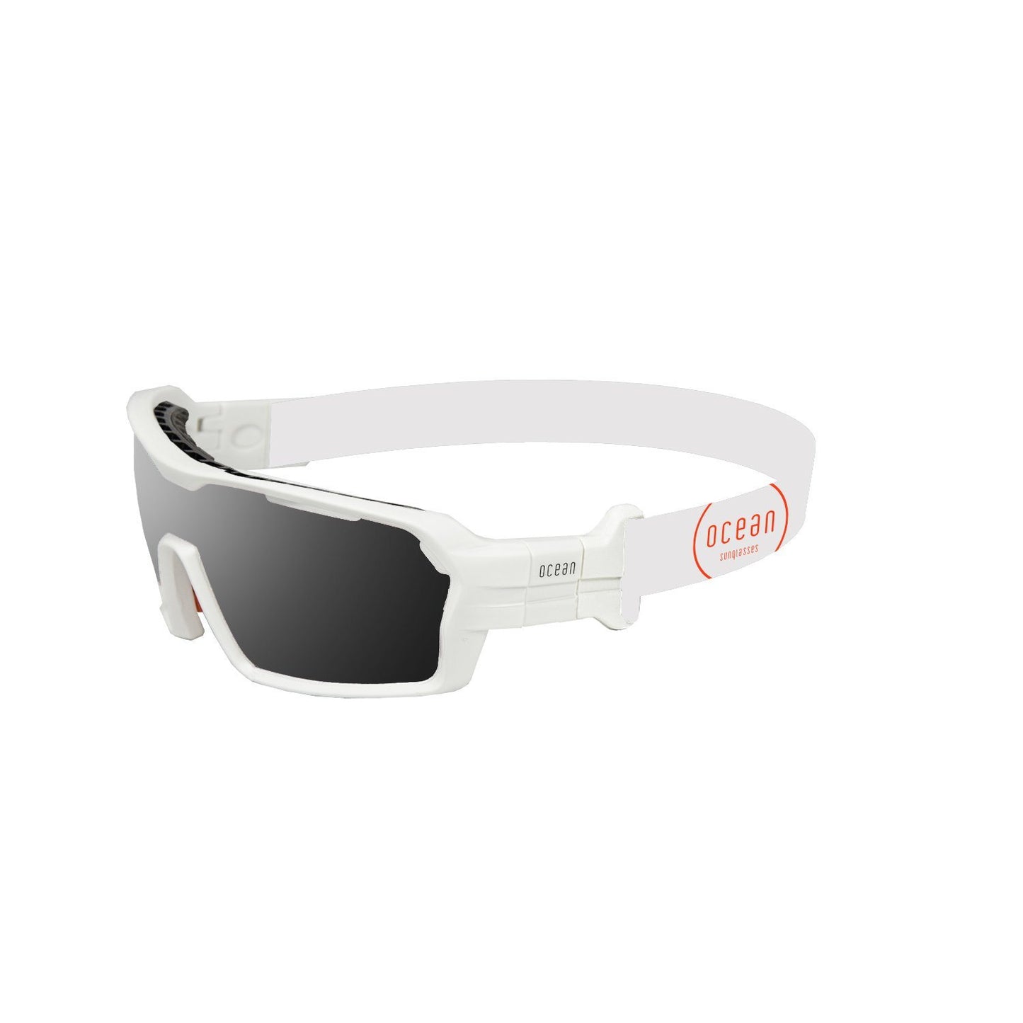 CHAMELEON Polarized Sunglasses Kiteboarding Surf Water Sports (Frame Matte White, Lens Smoke)