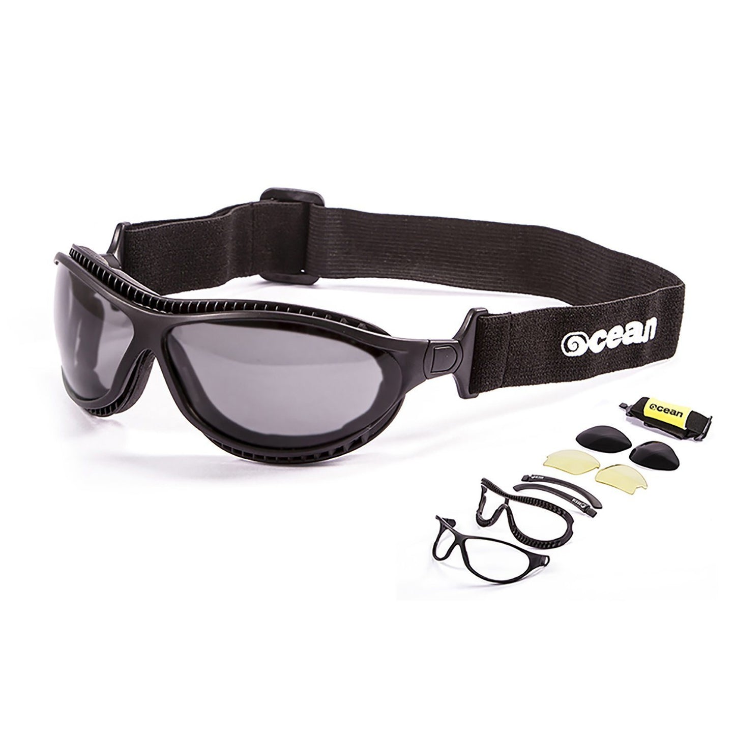OCEAN TIERRA DE FUEGO Polarized Sunglasses Kiteboarding Surf Water Sports (Frame Matte Black, Lens Smoke)