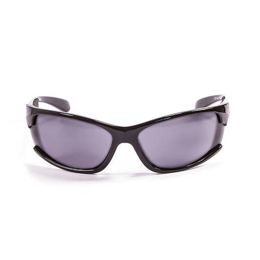 OCEAN CYPRUS Polarized Sunglasses Kiteboarding Surf Water Sports (Frame Shiny Black, Lens Smoke)