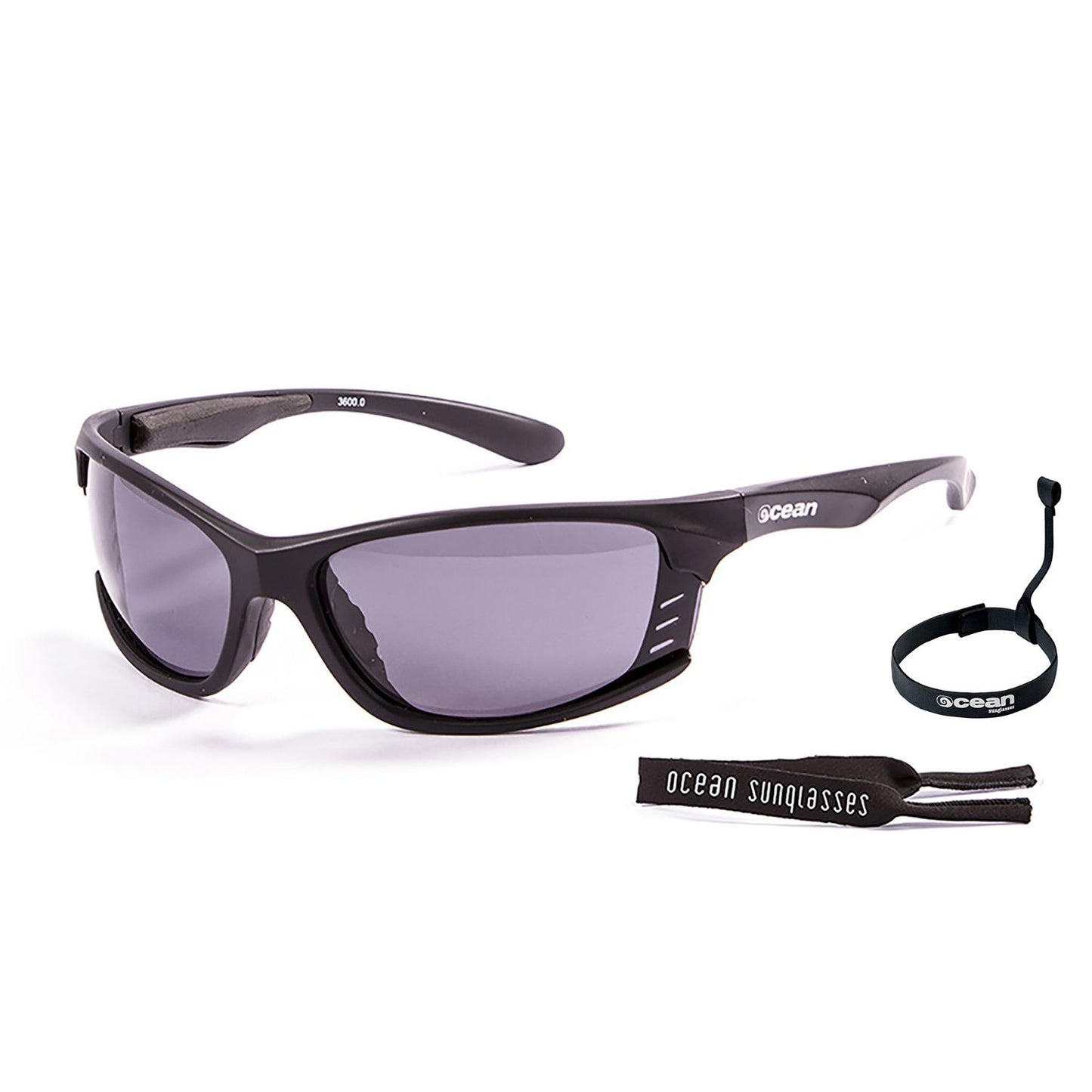 OCEAN CYPRUS Polarized Sunglasses Kiteboarding Surf Water Sports (Frame Matte Black, Lens Smoke)