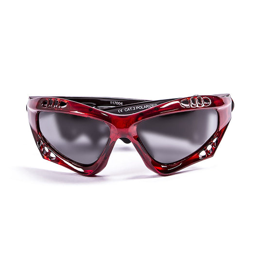 OCEAN AUSTRALIA Polarized Sunglasses Kiteboarding & Water Sports (Frame Red, Lens Smoke)