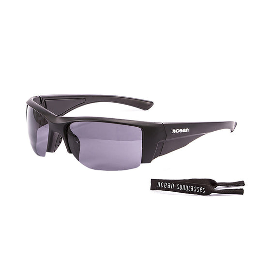 OCEAN GUADALUPE Polarized Sunglasses Kiteboarding Surf Water Sports (Frame Matte Black, Lens Smoke)