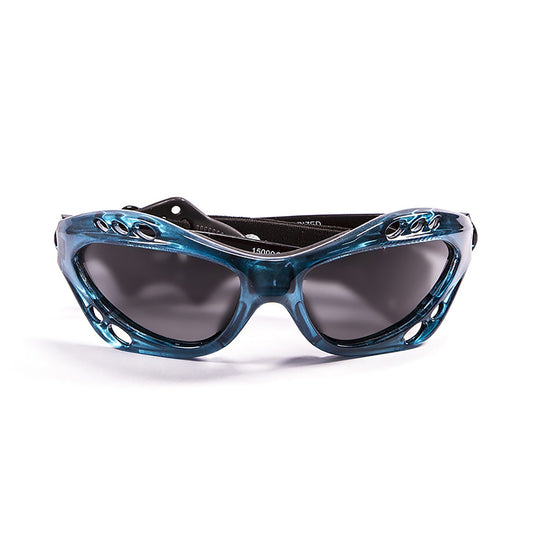 OCEAN CUMBUCO Polarized Sunglasses Kiteboarding & Water Sports (Frame Blue, Lens Smoke)
