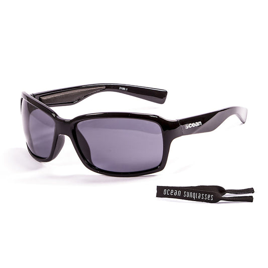 VENEZIA Polarized Sunglasses Kiteboarding Surf Water Sports (Frame Shiny Black, Lens Smoke)