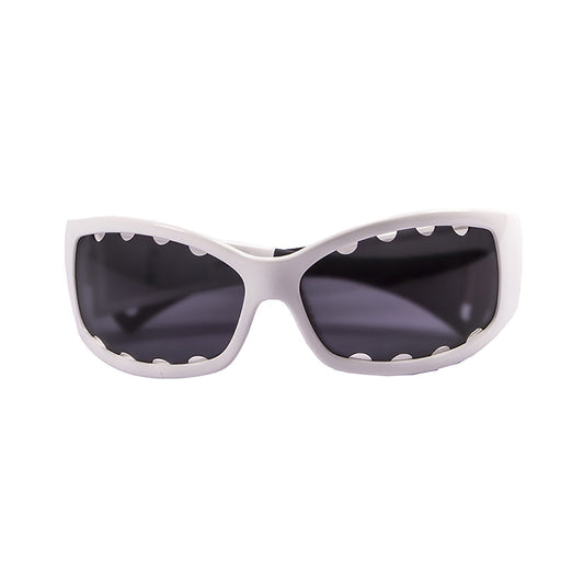 FUERTEVENTURA Polarized Sunglasses Kiteboarding Surf Water Sports (Frame White, Lens Smoke)