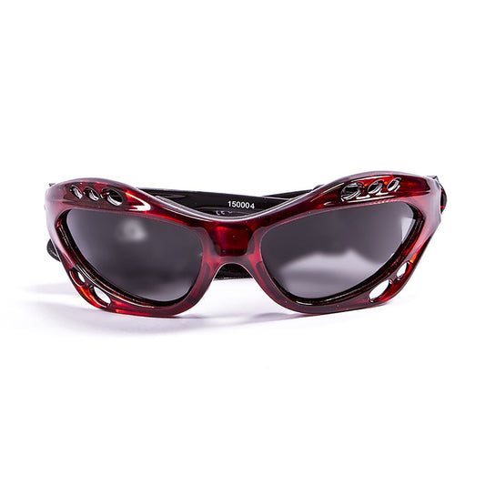 OCEAN CUMBUCO Polarized Sunglasses Kiteboarding & Water Sports (Frame Red, Lens Smoke)
