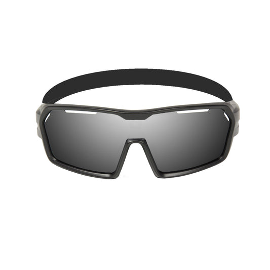 OCEAN CHAMELEON Polarized Sunglasses Kiteboarding Surf Water Sports (Frame Shiny Black, Lens Smoke)