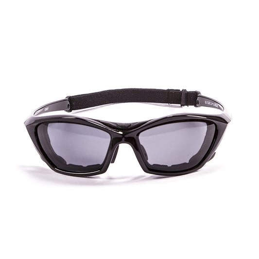OCEAN LAKE GARDA Polarized Sunglasses Kiteboarding Surf Water Sports (Frame Shiny Black, Lens Smoke)