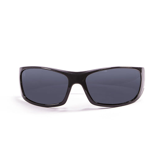 OCEAN BERMUDA Polarized Sunglasses Kiteboarding Surf Water Sports (Frame Shiny Black, Lens Smoke)