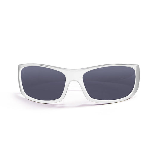 OCEAN BERMUDA Polarized Sunglasses Kiteboarding Surf Water Sports (Frame Shiny White, Lens Smoke)